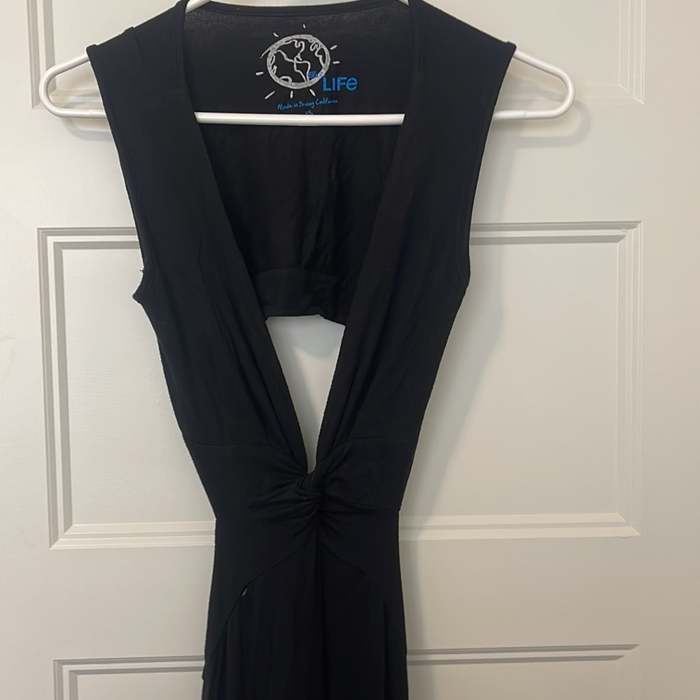Blue Life Back Cutout Maxi Dress